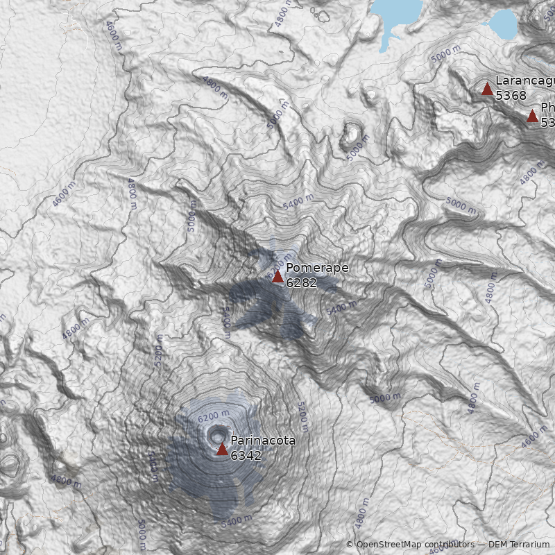 Mapa Volcán Pomerape