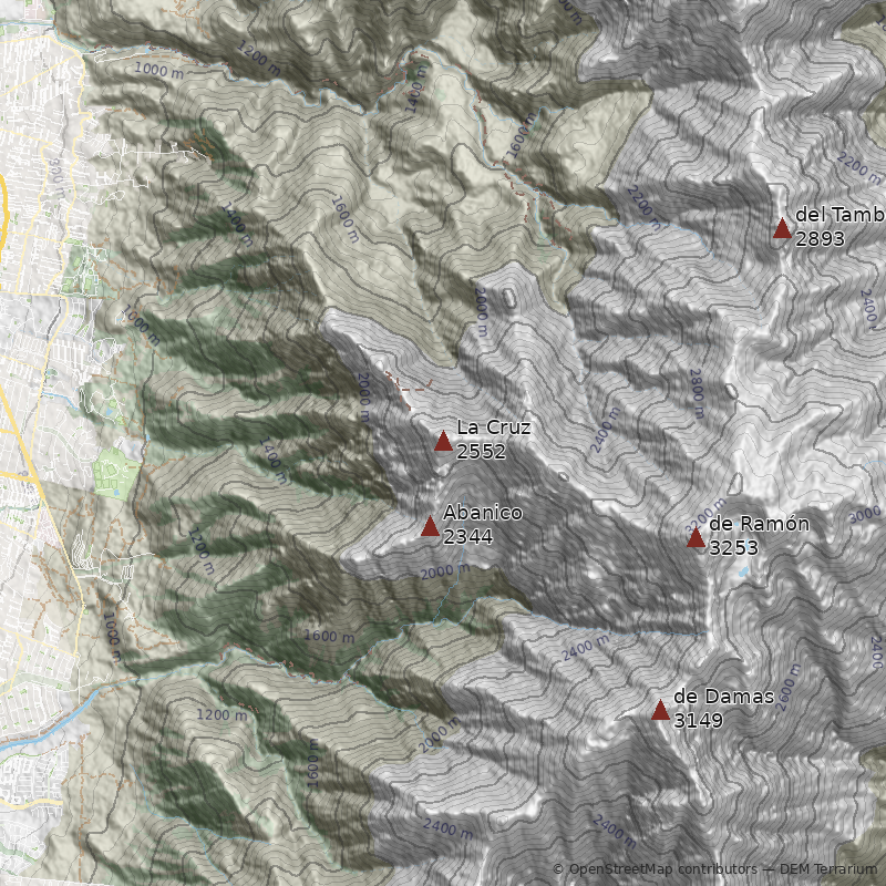 Mapa Cerro La Cruz