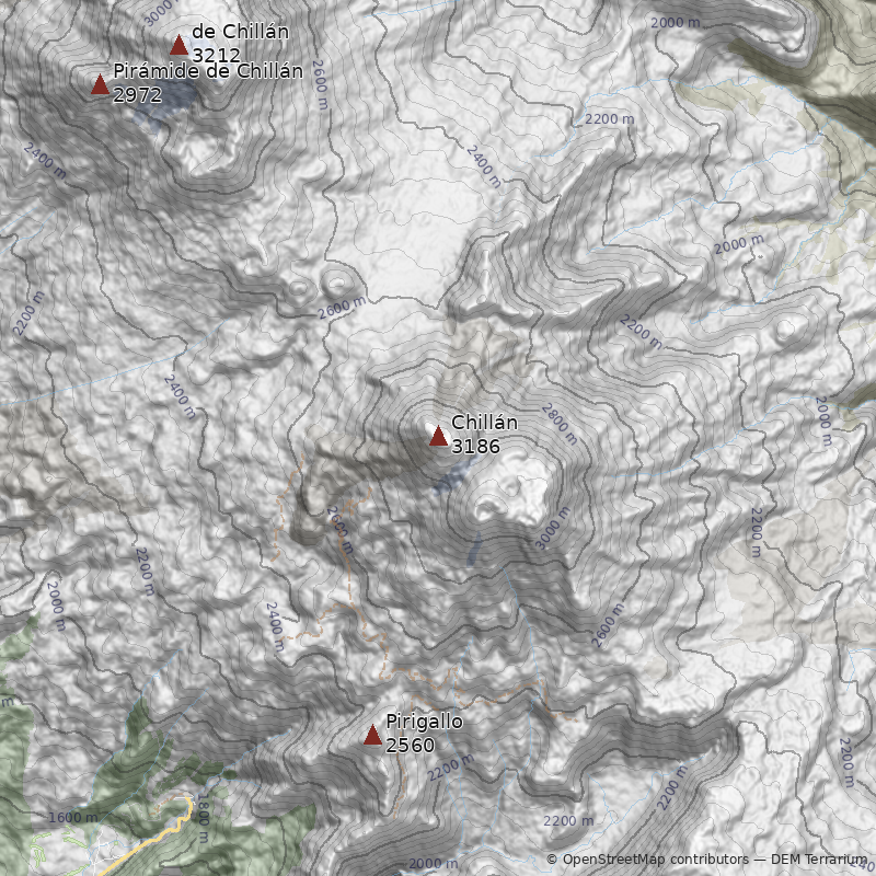 Mapa Volcán Chillán