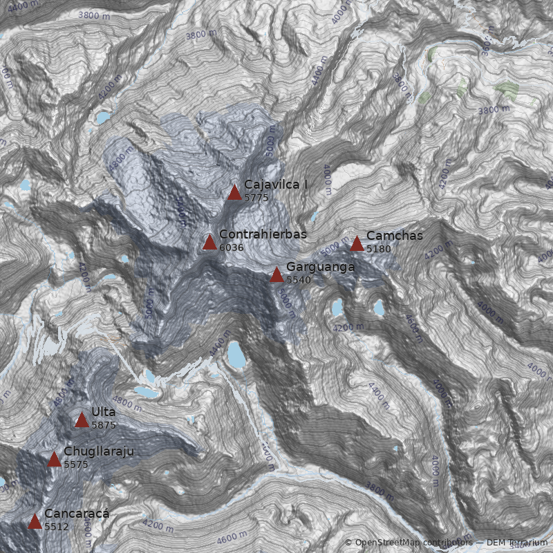 Mapa Nevado Garguanga