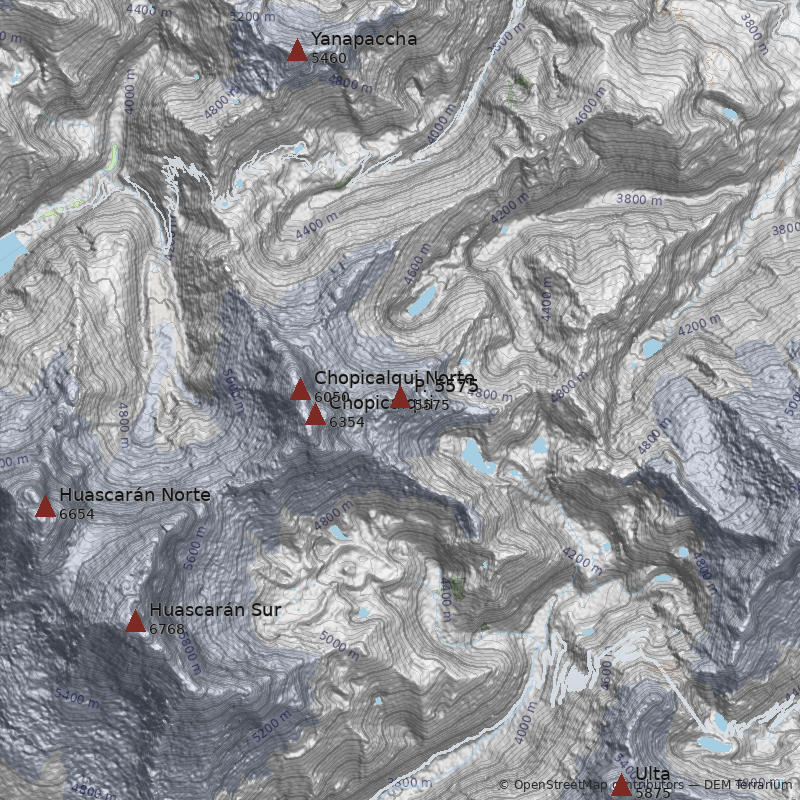 Mapa Nevado P. 5575