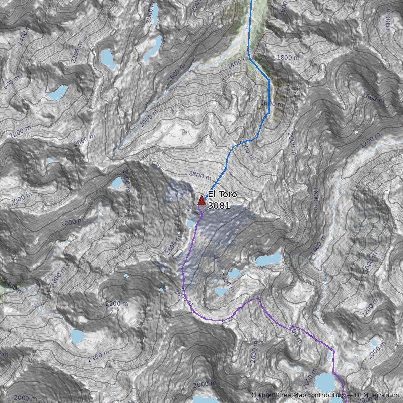Mapa Cerro El Toro