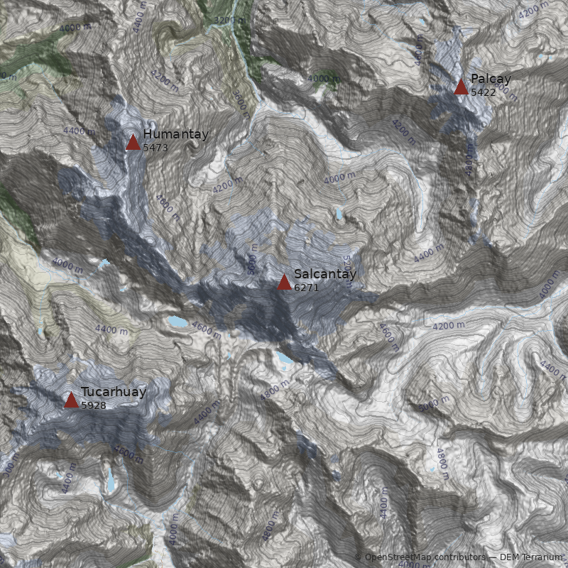 Mapa Nevado Salcantay