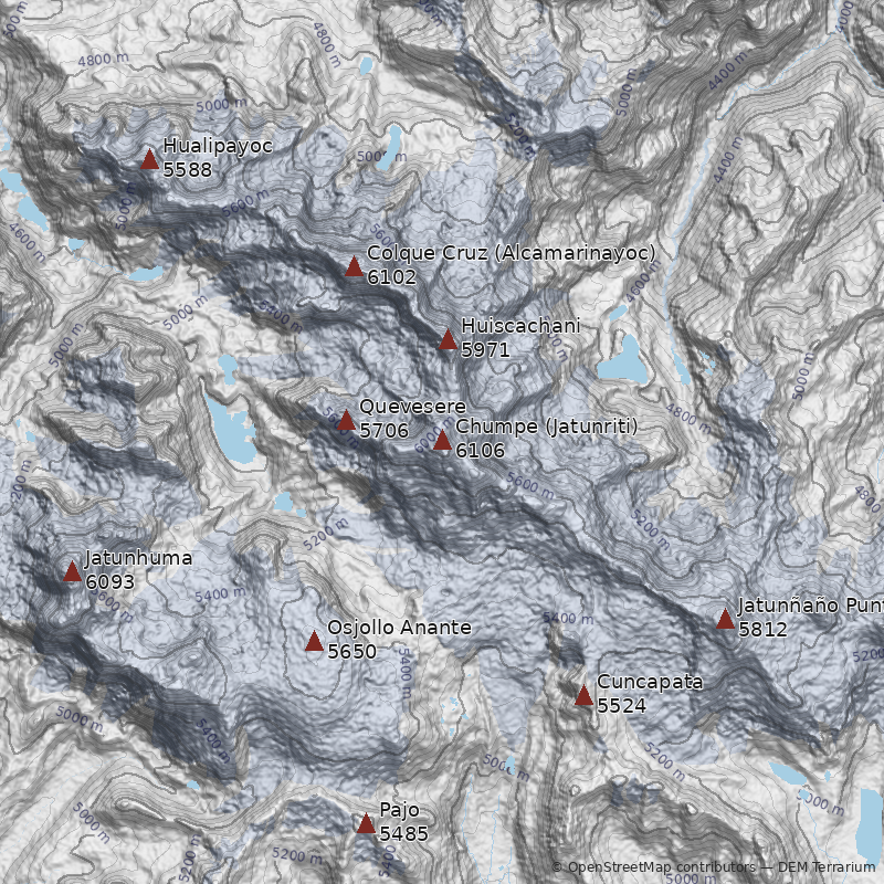 Mapa Nevado Chumpe (Jatunriti)