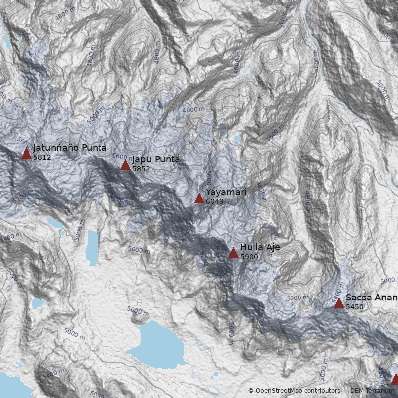 Mapa Nevado Yayamari