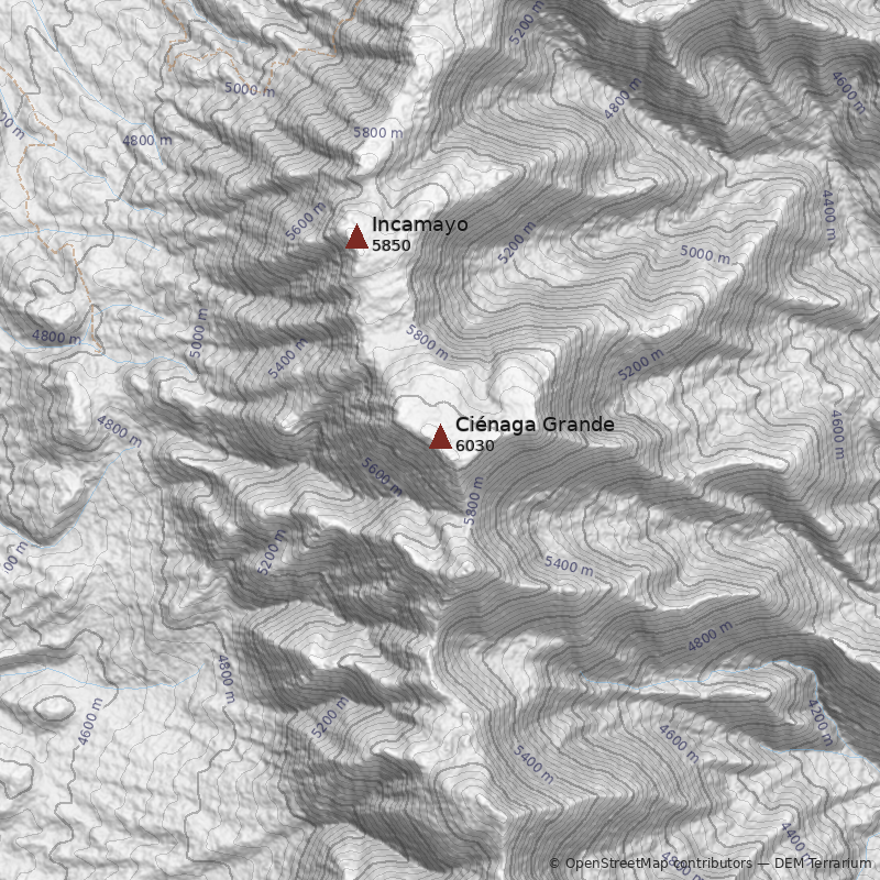 Mapa Cerro Ciénaga Grande