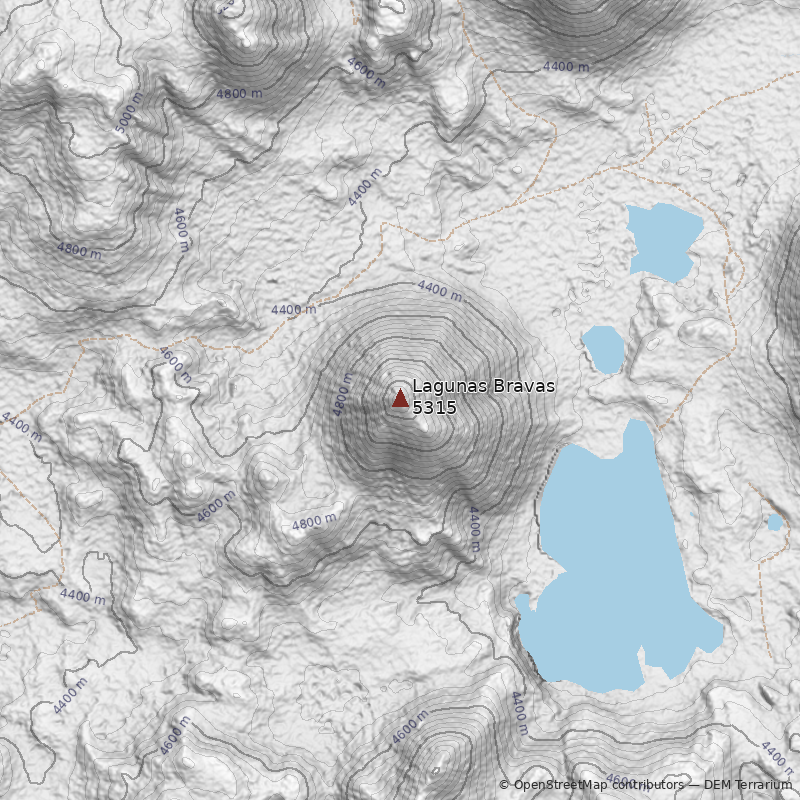 Mapa Cerro Lagunas Bravas