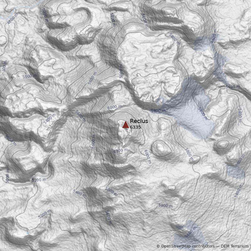 Mapa Volcán Reclus