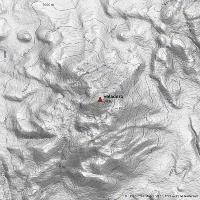 Mapa Volcán Veladero