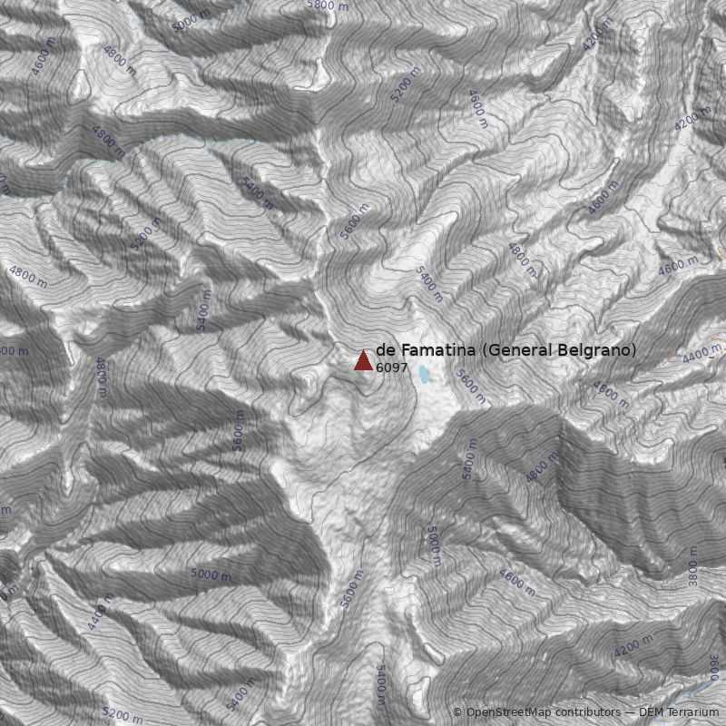 Mapa Nevado de Famatina (General Belgrano)