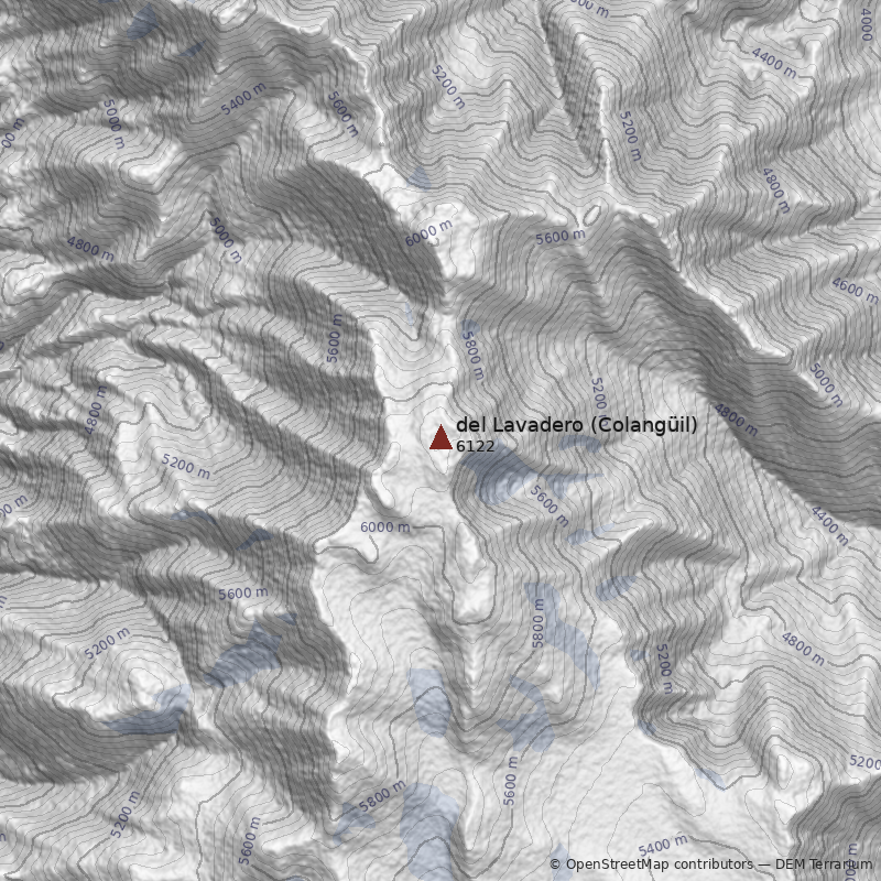 Mapa Cerro del Lavadero (Colangüil)