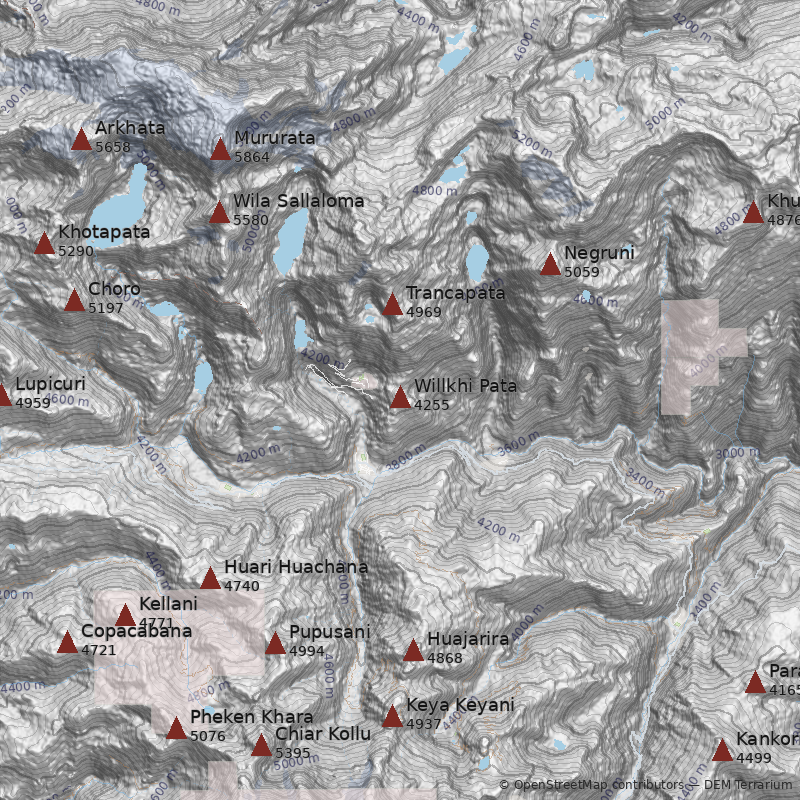 Mapa Cerro Willkhi Pata