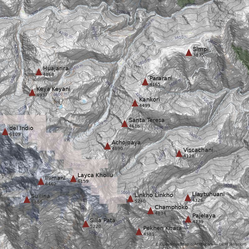 Mapa Cerro Santa Teresa