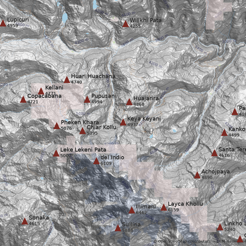Mapa Cerro Keya Keyani