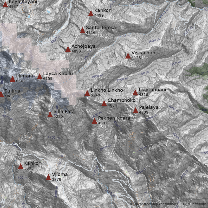 Mapa Cerro Champhoko