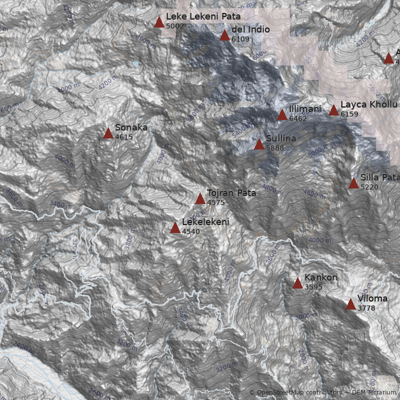 Mapa Cerro Tojran Pata
