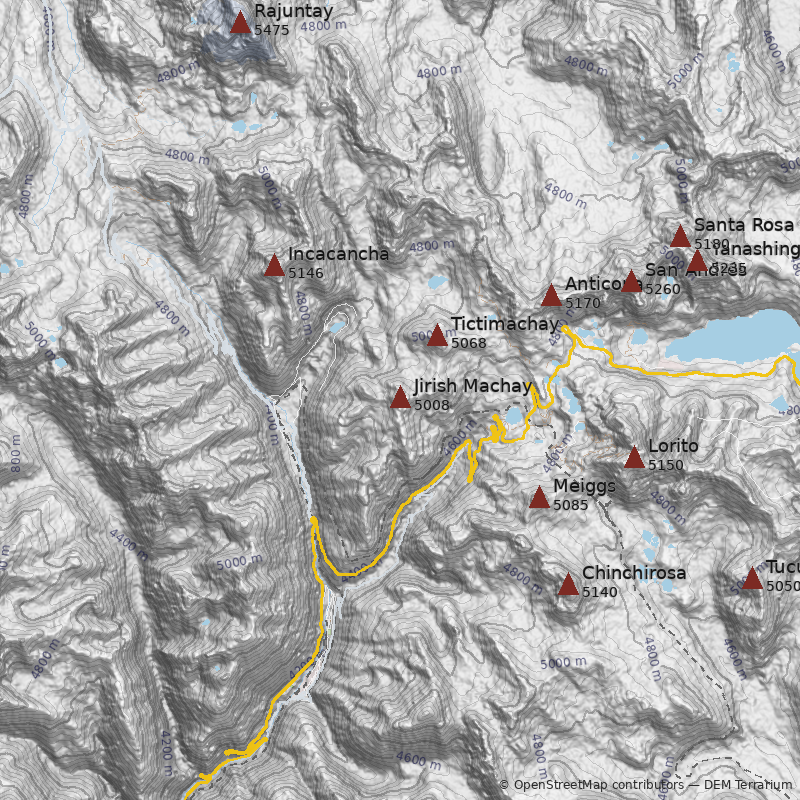 Mapa Cerro Jirish Machay