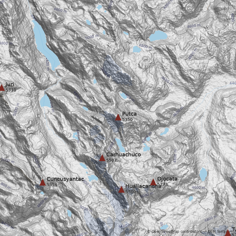 Mapa Nevado Putca