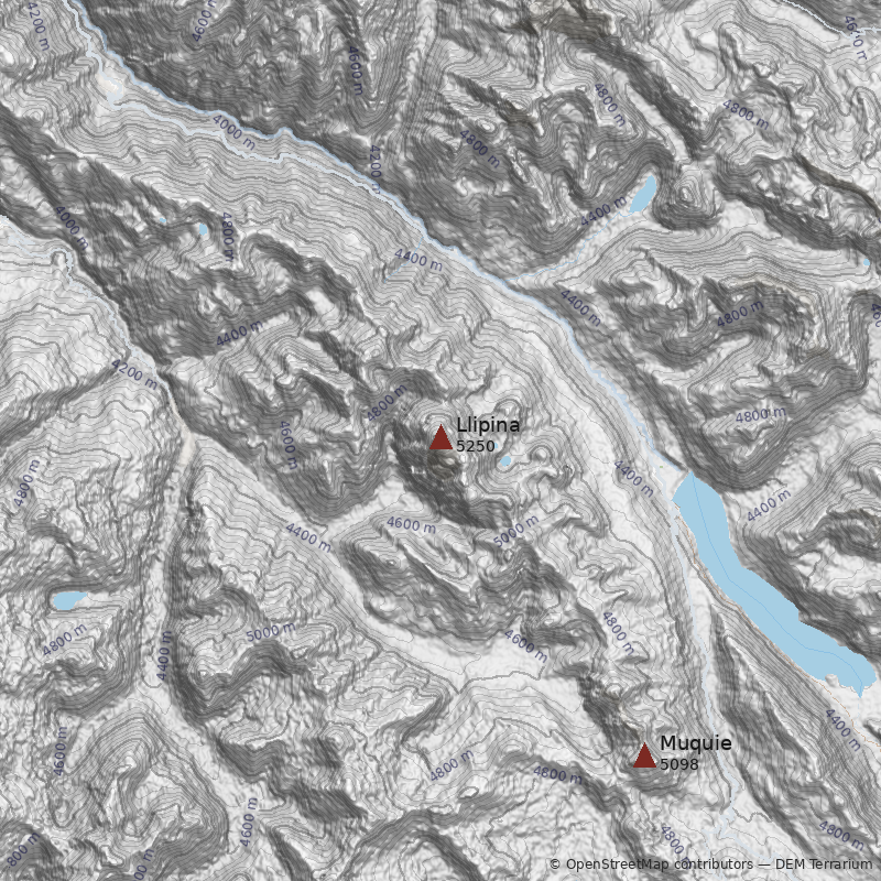 Mapa Nevado Llipina