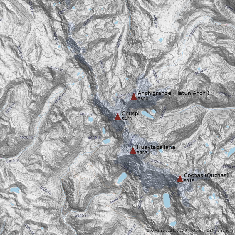 Mapa Nevado Chuspi