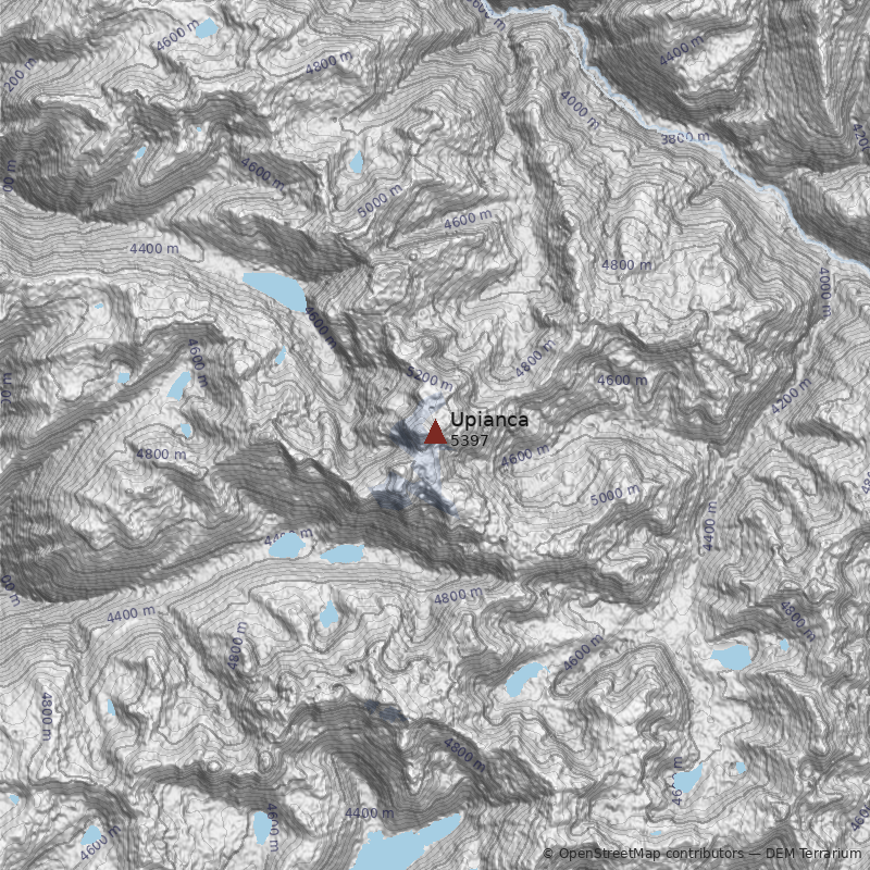 Mapa Nevado Upianca