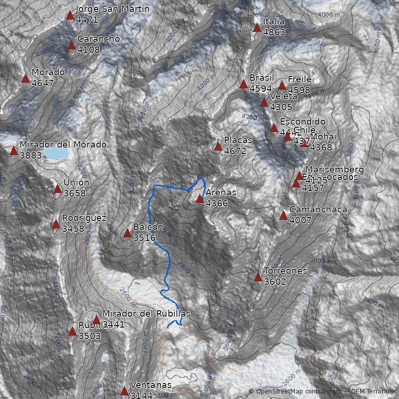 Mapa Cerro Arenas