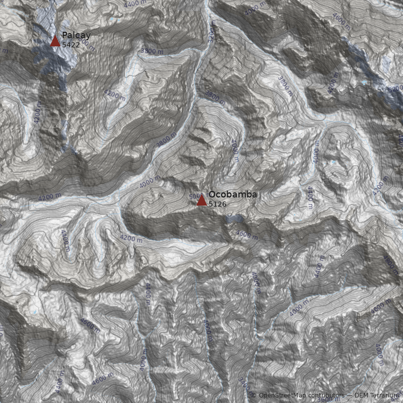 Mapa Nevado Ocobamba