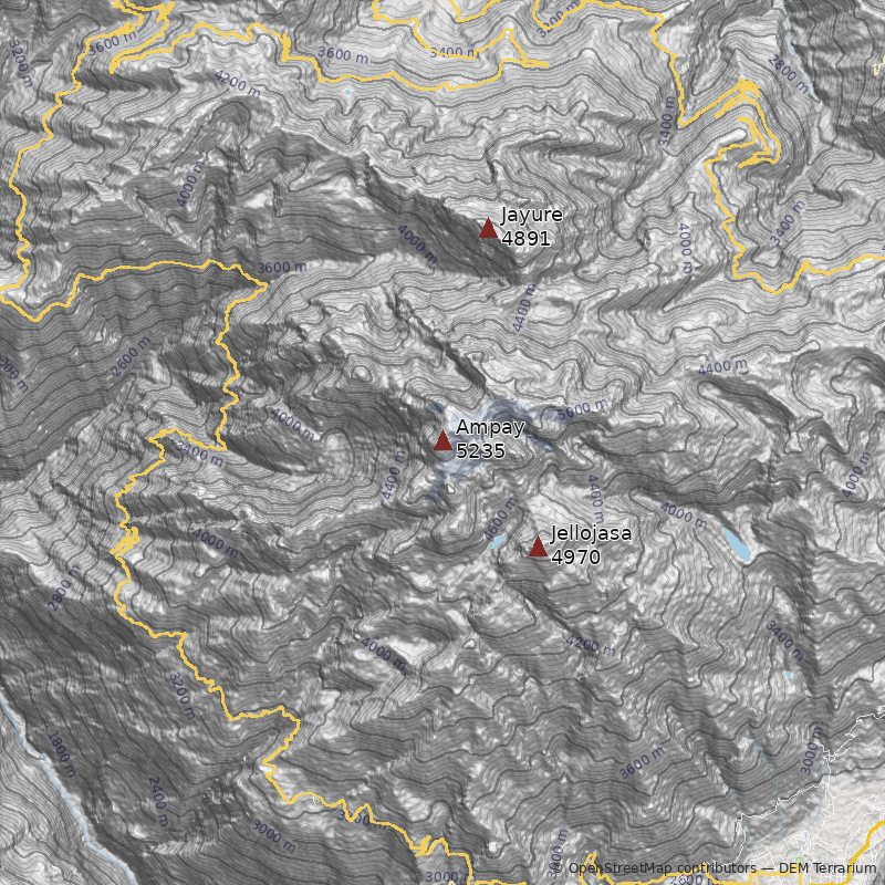 Mapa Nevado Ampay