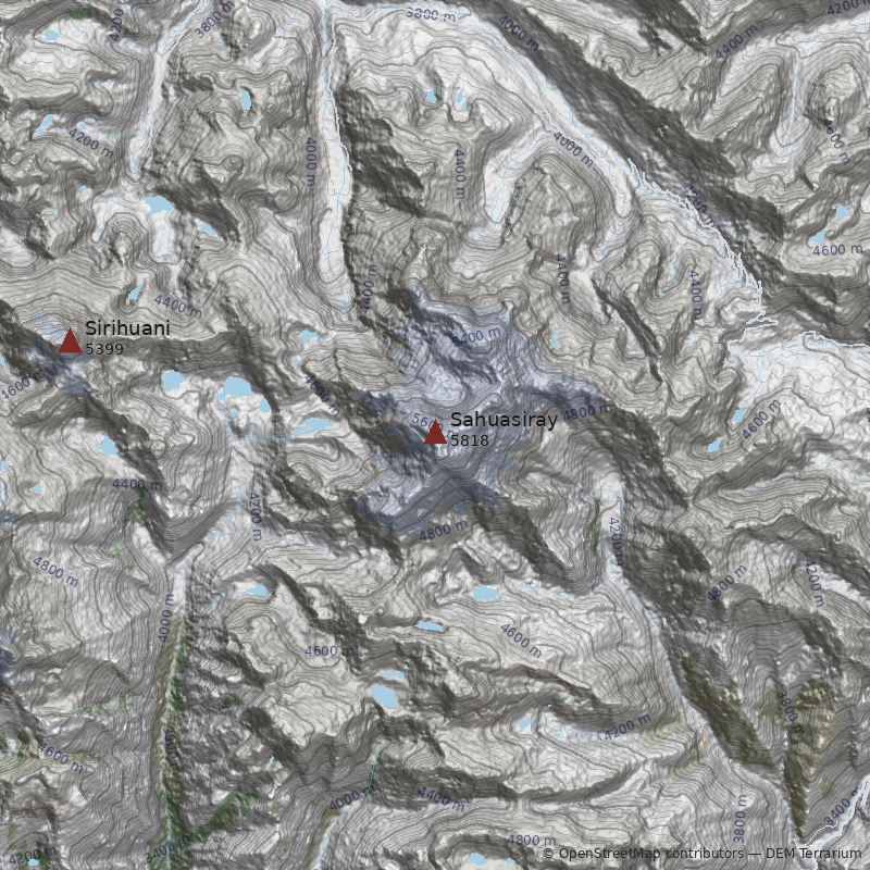 Mapa Nevado Sahuasiray
