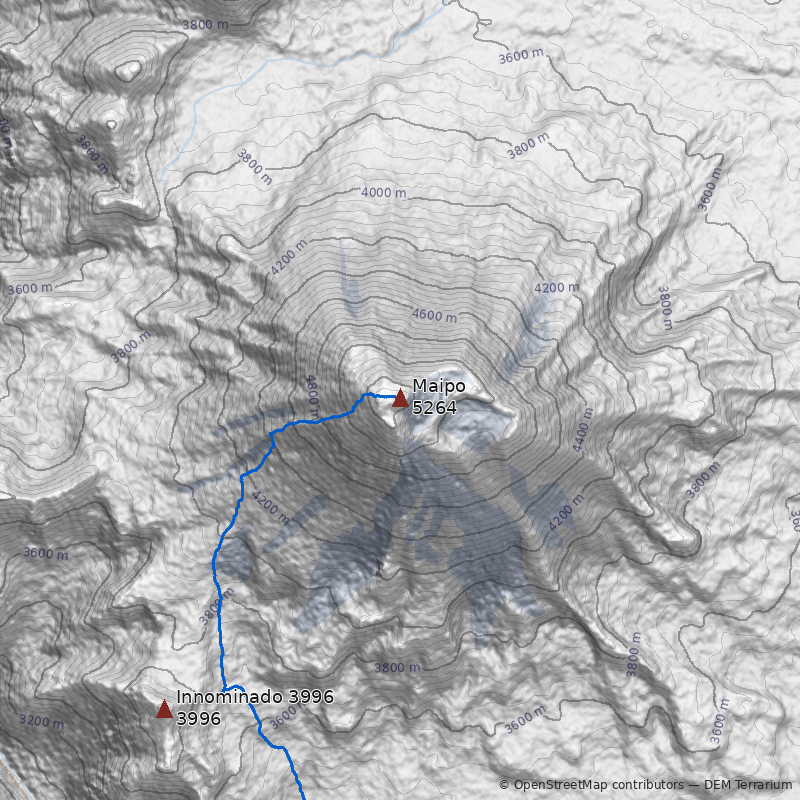 Mapa Volcán Maipo