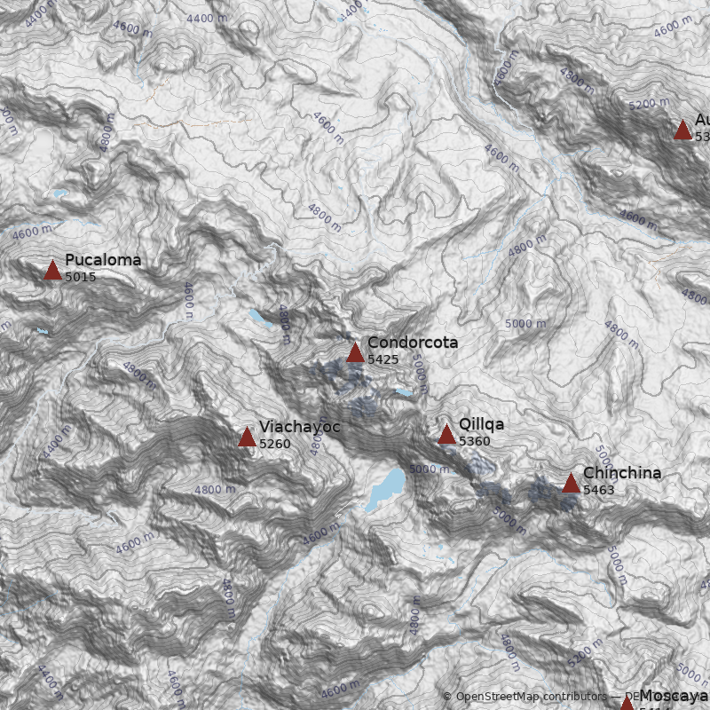 Mapa Nevado Condorcota