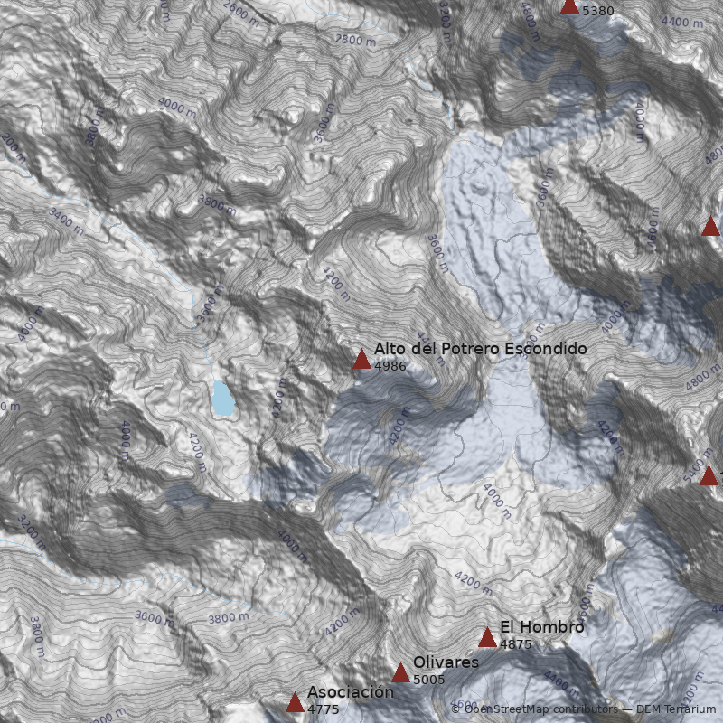 Mapa Cerro Alto del Potrero Escondido