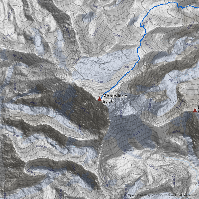 Mapa Cerro Mercedario