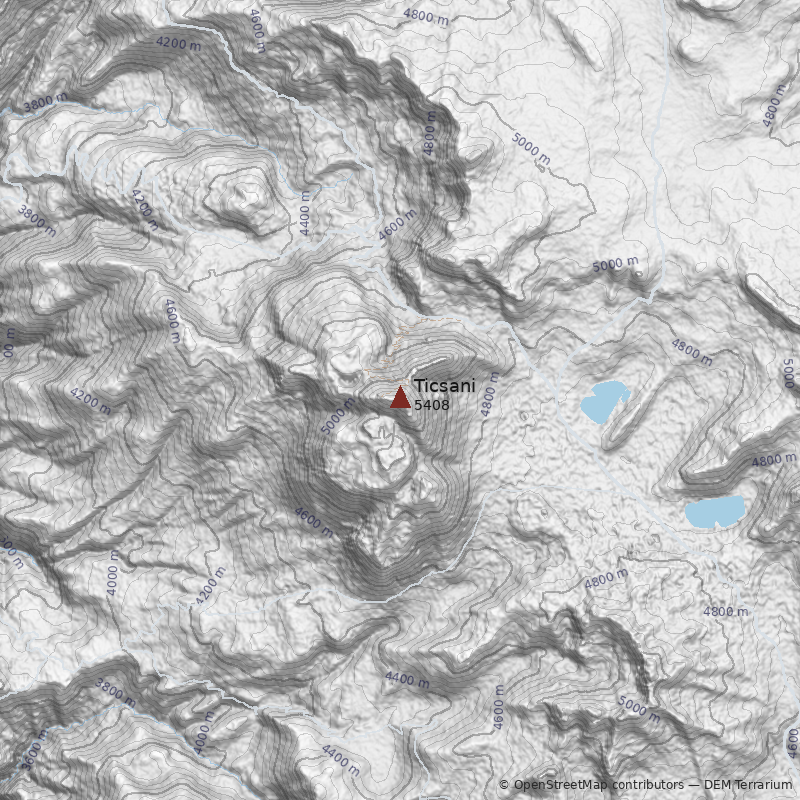 Mapa Volcán Ticsani
