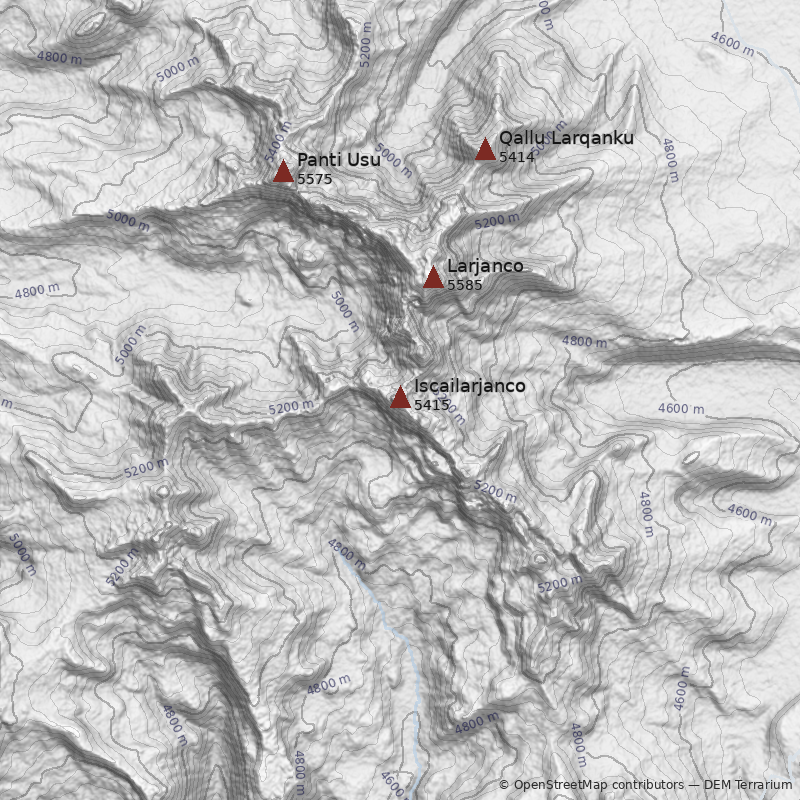 Mapa Cerro Iscailarjanco