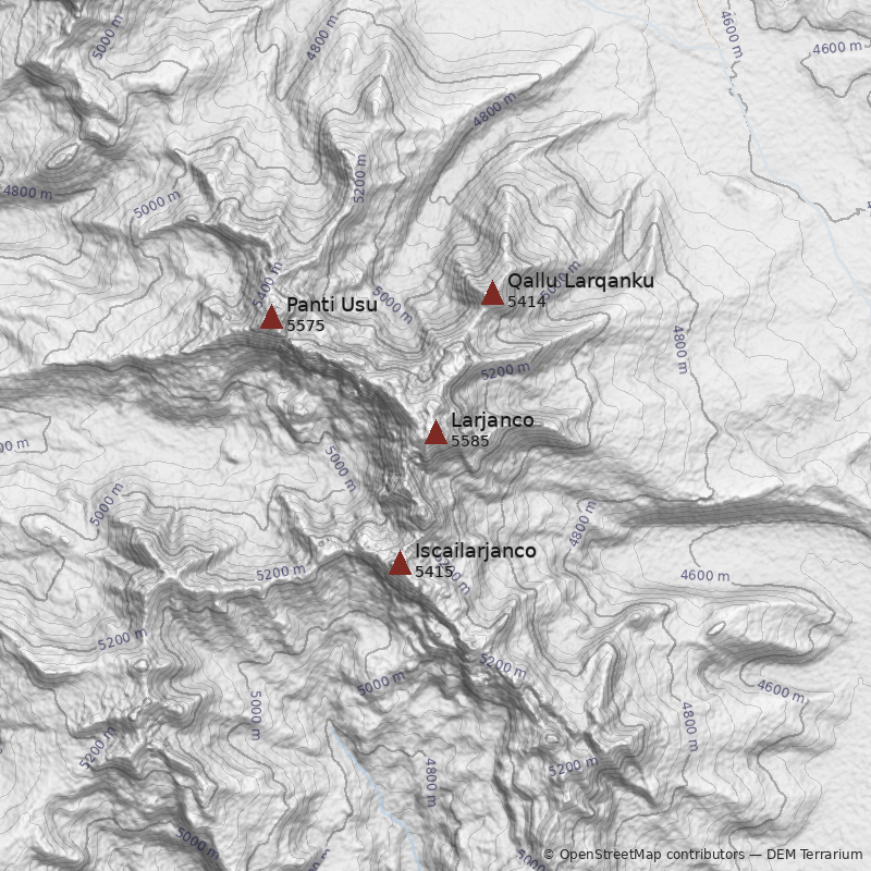 Mapa Cerro Larjanco