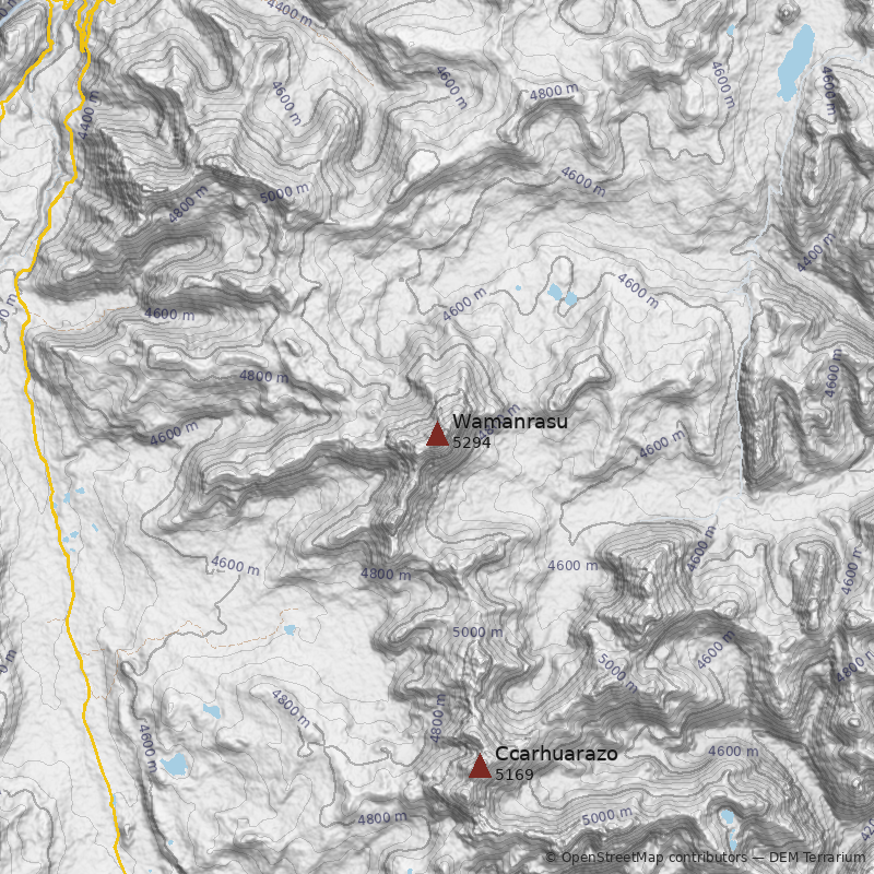 Mapa Cerro Wamanrasu