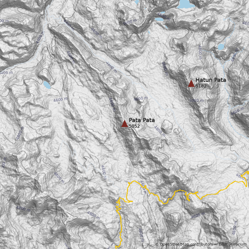 Mapa Cerro Pata Pata