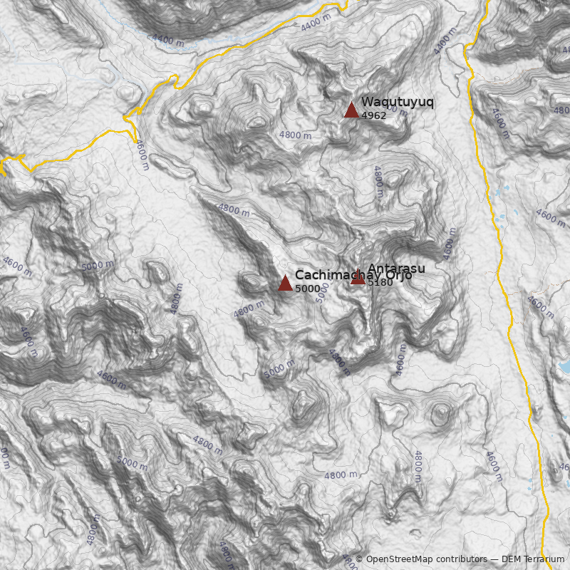 Mapa Cerro Cachimachay Orjo