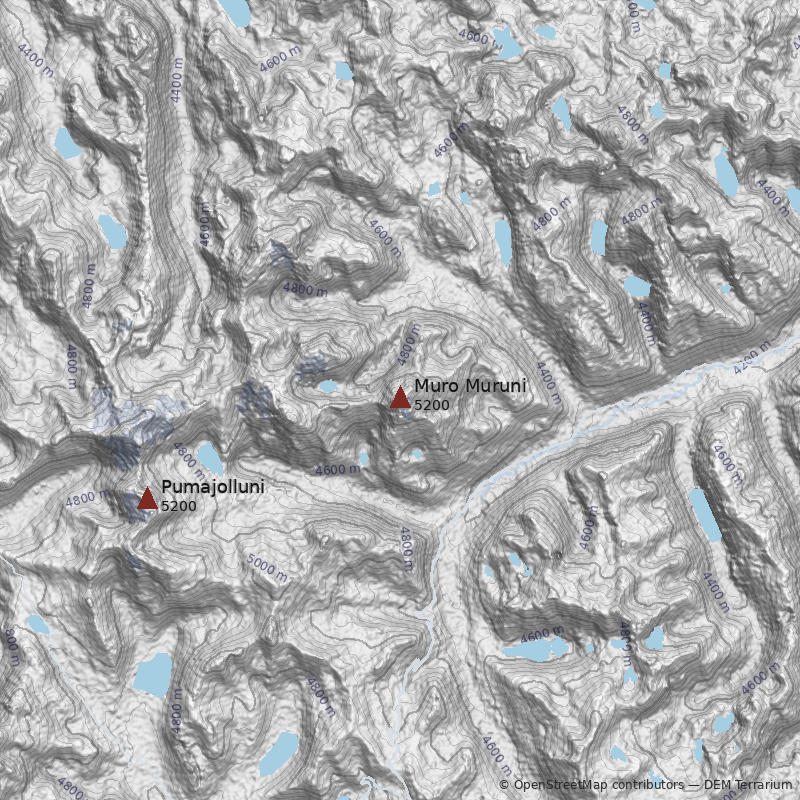 Mapa Cerro Muro Muruni