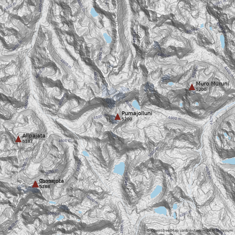 Mapa Cerro Pumajolluni