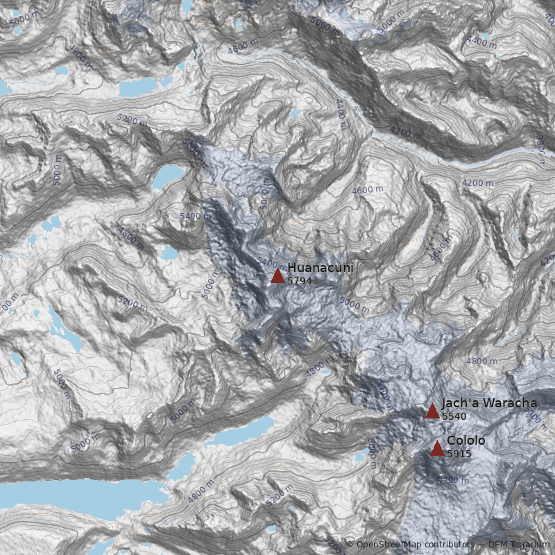 Mapa Cerro Huanacuni