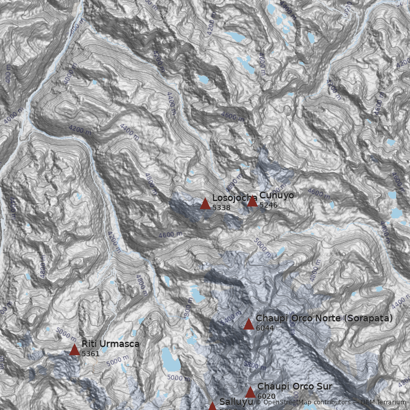 Mapa Cerro Losojocha