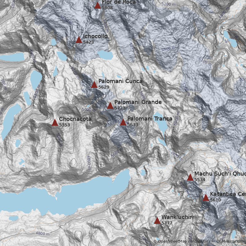 Mapa Cerro Palomani Tranca