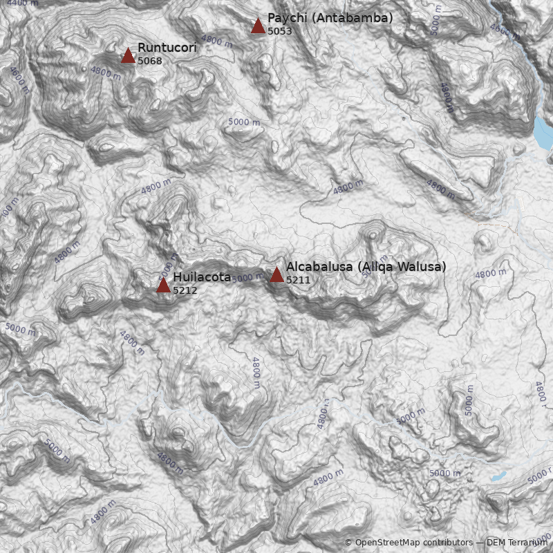 Mapa Cerro Alcabalusa (Allqa Walusa)