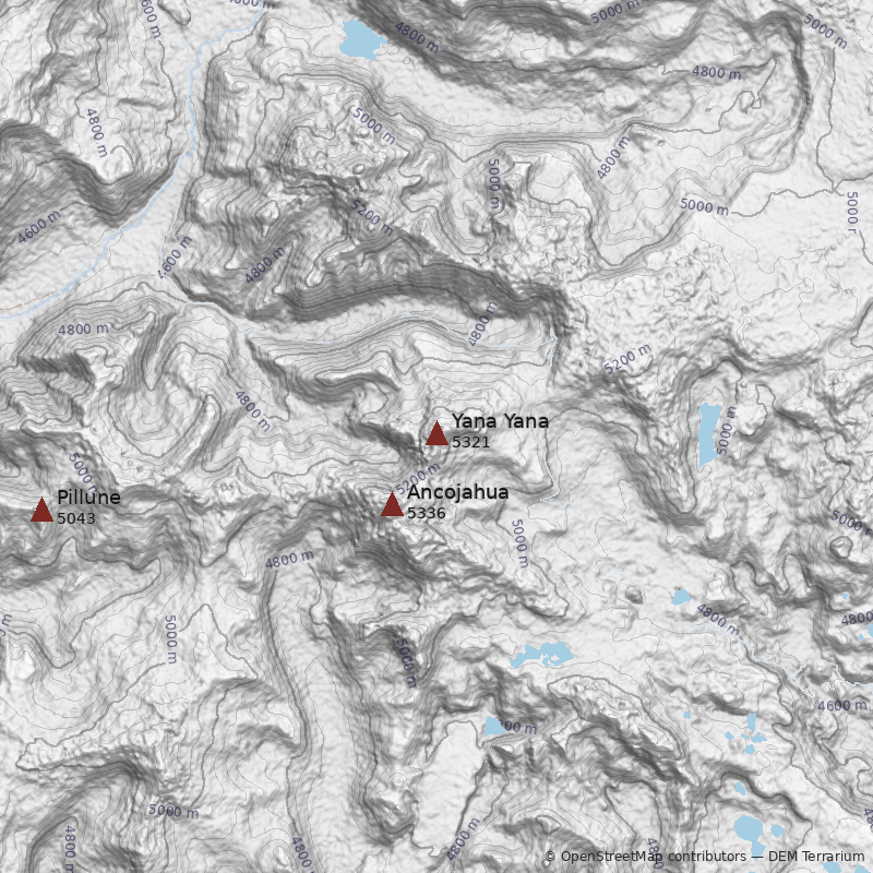 Mapa Cerro Yana Yana