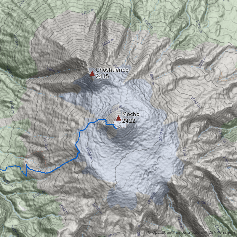 Mapa Volcán Mocho
