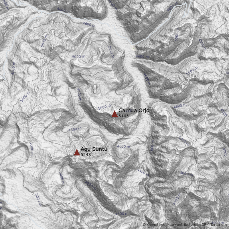 Mapa Cerro Carhua Orjo