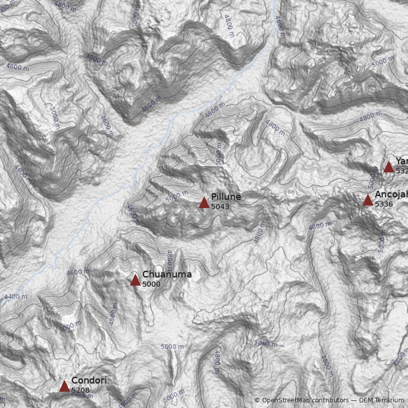 Mapa Cerro Pillune