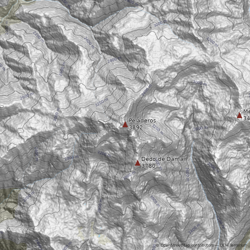 Mapa Cerro Peladeros